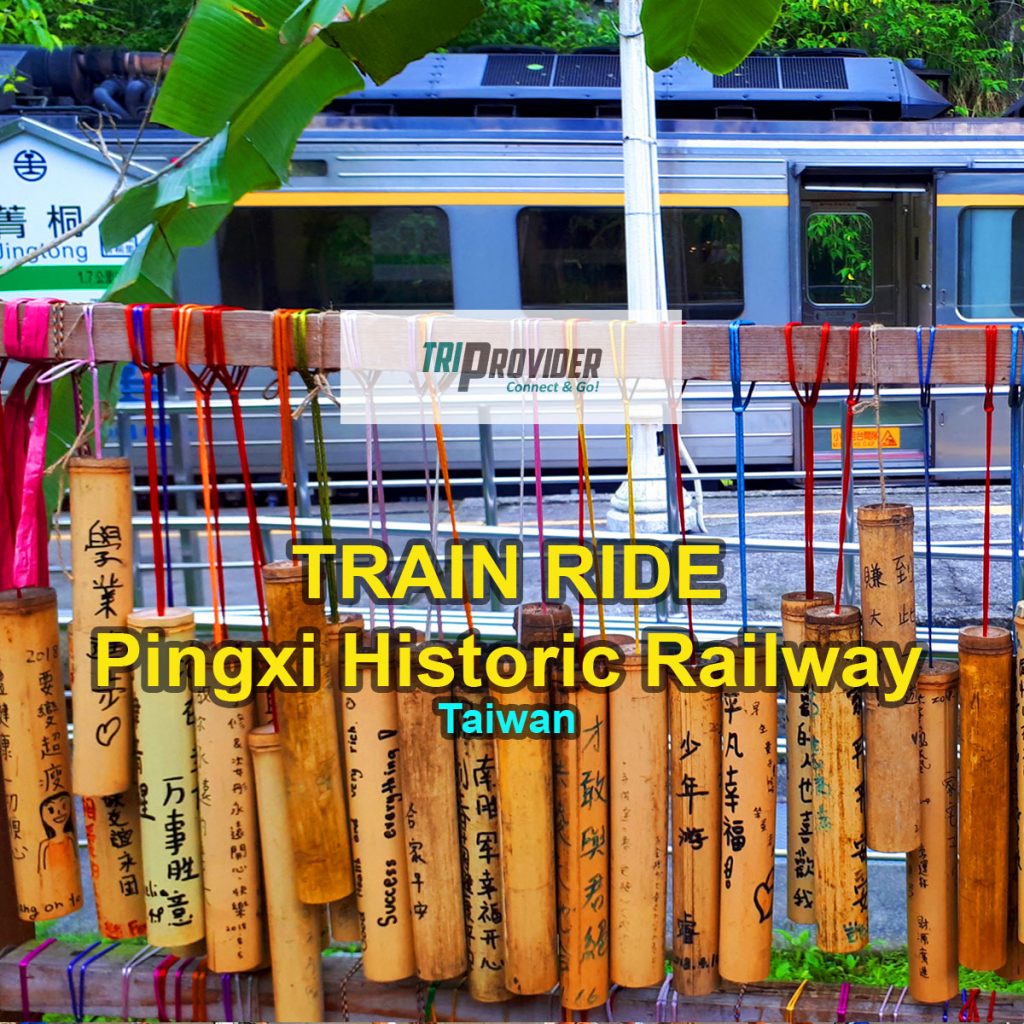 Pingxi Railway Header Photo - Bamboo Sticks at Jingtong Station